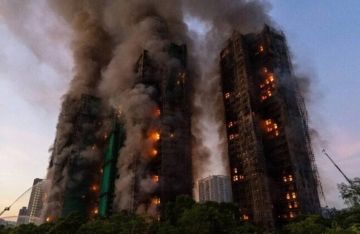 44 قتيلا بحريق ضخم في هونغ كونغ واعتقال 3 مشتبه بهم