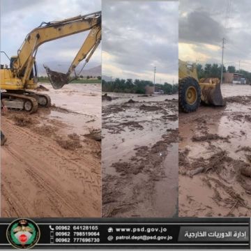 إغلاق طريق وادي عربة مؤقتا بسبب ارتفاع منسوب المياه إغلاق طريق وادي عربة مؤقتا بسبب ارتفاع منسوب المياه