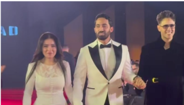 مي عز الدين في أول ظهور رسمي مع زوجها أحمد تيمور .. أناقة وحضور كلاسيكي