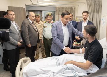 القاضي يزور مصابي المداهمة الأمنية في الرمثا .. صور