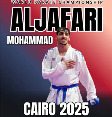 الجعفري يتأهل لدور الثمانية في بطولة العالم للكراتيه
