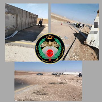 انقلاب شاحنة أسماك يغلق طريق الزرقاء إربد