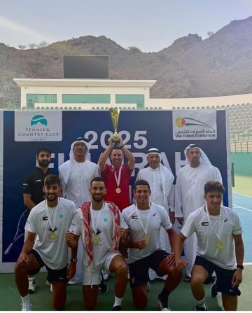 منتخب التنس بطلا لبطولة الفجيرة الدولية الأولى للمنتخبات