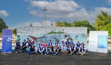 بنك الإسكان ينظم جدارية فنية في العقبة للتوعية بالبيئة والصحة