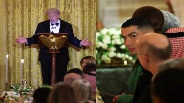 رونالدو يجذب عدسات الإعلام خلال لقاء ترامب وبن سلمان ورسالة خاصة من الرئيس الأمريكي للـ دون 