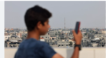 توقف خدمة الإنترنت والهاتف الخلوي في غزة