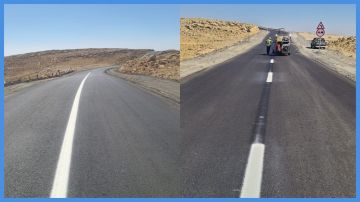 إنهاء صيانة طريق الرصيف الملوكي بمعان إنهاء صيانة طريق الرصيف الملوكي بمعان