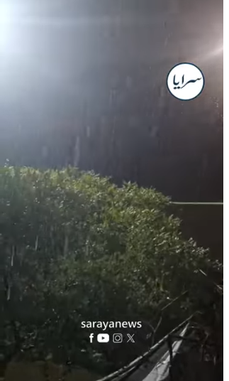 بالفيديو .. تساقط كثيف لحبات البرد في كفرنجة بمحافظة عجلون