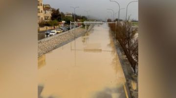 إغلاق جزئي للطريق المؤدي إلى مرج الحمام وناعور بسبب الأمطار الغزيرة