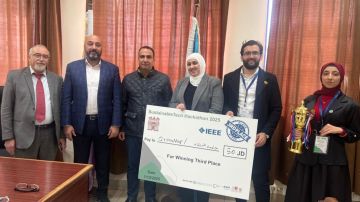 جامعة الزرقاء تحصد المركز الثالث في مسابقة IEEE Jordan STH 2025 جامعة الزرقاء تحصد المركز الثالث في مسابقة IEEE Jordan STH 2025