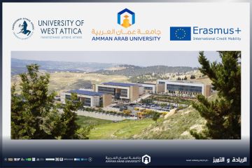كلية الهندسة في جامعة عمان العربية تفوز بـمنحة تبادل ERASMUS الاوروبيمعUniversity of West Atticaفي دولة اليونان كلية الهندسة في جامعة عمان العربية تفوز بـمنحة تبادل ERASMUS الاوروبيمعUniversity of West Atticaفي دولة اليونان