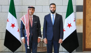 السفير سفيان القضاة يقدم أوراق اعتماده للرئيس السوري أحمد الشرع سفيرا للأردن في دمشق السفير سفيان القضاة يقدم أوراق اعتماده للرئيس السوري أحمد الشرع سفيرا للأردن في دمشق