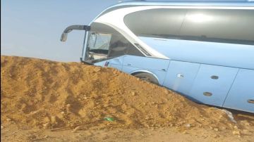 حادث سير لحافلة تقل معتمرين أردنيين في السعودية وإصابة 11 شخصا حادث سير لحافلة تقل معتمرين أردنيين في السعودية وإصابة 11 شخصا