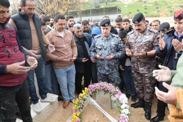 الأمن العام يشيع جثمان الوكيل نور الدين القرعان