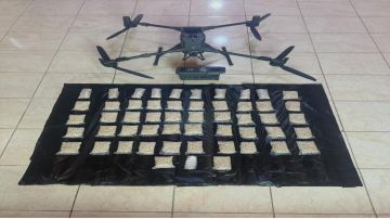 إحباط محاولة تهريب مخدرات بواسطة مسيرة