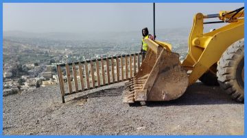 إزالة اعتداءات على شارع الأردن إزالة اعتداءات على شارع الأردن