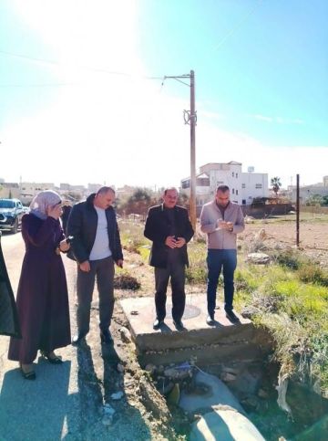 بلدية مؤتة والمزار تبحث آثار المنخفضات الجوية