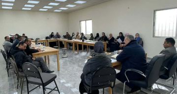 الجريري يتراس اجتماع مديري ومديرات المدارس لقضاء ام الرصاص.