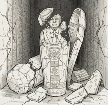  ستسقط مثل فرعون .. خامنئي يرد على ترامب بصورة تمثال محطم