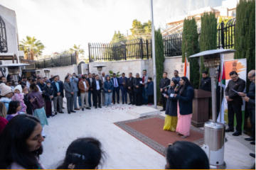 سفارة الهند في عمان تحتفل بالذكرى الـ77 ليوم الجمهورية الهندية