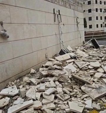 انهيار أجزاء من واجهة مبنى في إربد .. ولا إصابات