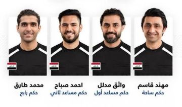 طاقم تحكيم عراقي لمباراة الأردن وفنزويلا اليوم
