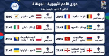 الليلة الأوروبية تشتعل .. موعد قمة فرنسا وبلجيكا وباقي مباريات اليوم الليلة الأوروبية تشتعل .. موعد قمة فرنسا وبلجيكا وباقي مباريات اليوم