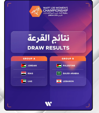 قرعة بطولة غرب آسيا لكرة القدم للشابات تضع المنتخب الوطني في المجموعة الأولى