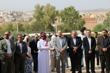 جامعة إربد الأهلية تنظم وقفة وطنية تنديدا بالجريمة الإرهابية في كنيسة حمود بالكرك