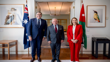 الملك يلتقي رئيسي مجلسي الشيوخ والنواب في أستراليا الملك يلتقي رئيسي مجلسي الشيوخ والنواب في أستراليا