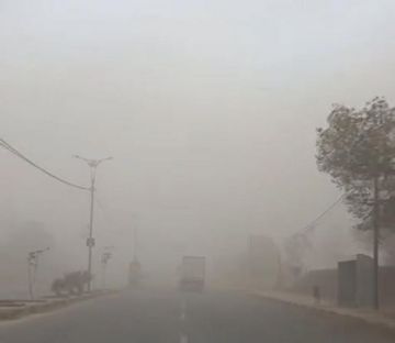 الغبار يعيق الرؤية الأفقية في المناطق الشرقية الغبار يعيق الرؤية الأفقية في المناطق الشرقية
