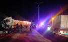  عاجل إغلاق السير باتجاه العقبة إثر تصادم شاحنتين عراقيتين على طريق الشاحنات الخلفي