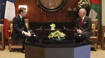 الملك يدين الاعتداء على أراضي الأردن .. ويبحث التطورات مع ماكرون