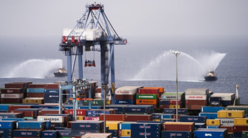 استقبال سفينة كوتا أوديسي في ميناء حاويات العقبة