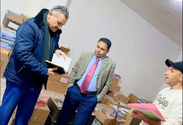 الجريري يتابع انهاء تسليم الكتب المدرسية لمدارس لواء الجيزة.