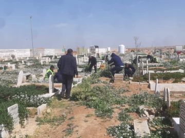 تنفيذ حملة صيانة في المقابر والحدائق بمأدبا