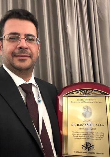 مبتكر أردني يحصد تقديرا دوليا وجائزة مرموقة من المؤسسة الوطنية الأمريكية لإدارة البترول مبتكر أردني يحصد تقديرا دوليا وجائزة مرموقة من المؤسسة الوطنية الأمريكية لإدارة البترول