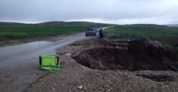 بلدية الكرك الكبرى تحذر من انهيار جزئي في طريق سمرا البقيع