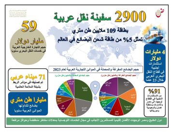  ضمان الاستثمار : الدول العربية تمتلك 2900 سفينة نقل متنوعة