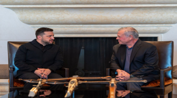 الملك يستقبل الرئيس الأوكراني في عمان