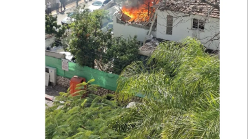 استهداف مبنى وسط إسرائيل استهداف مبنى وسط إسرائيل