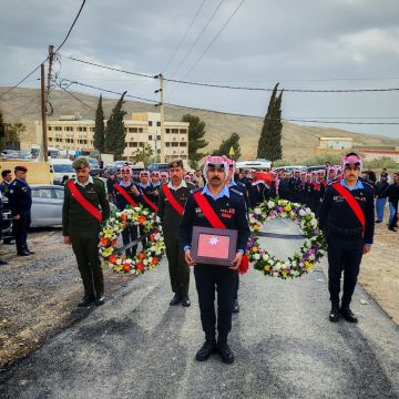 مديرية الأمن العام تشيع شهدائها المواجدة والرقب والدويكات
