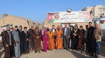 المستشفى الميداني الأردني جنوب غزة 9 يستقبل وفودا من قطاع غزة