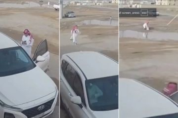 (شاهد) - في ثوان حاسمة .. شاب سعودي ينقذ طفلا من حفرة مياه يتصدر المنصات