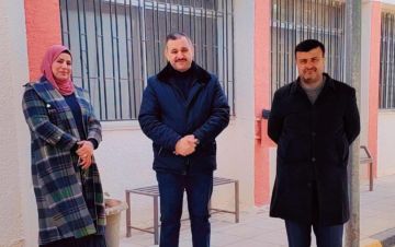 الجريري يتابع سير العمل وتسجيل طلبة BTEC في مدرسة الطالبية الثانوية للبنات.