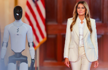 روبوت شبيه بالإنسان يخطف الأنظار في قمة تقودها ميلانيا ترامب (فيديو) روبوت شبيه بالإنسان يخطف الأنظار في قمة تقودها ميلانيا ترامب (فيديو)