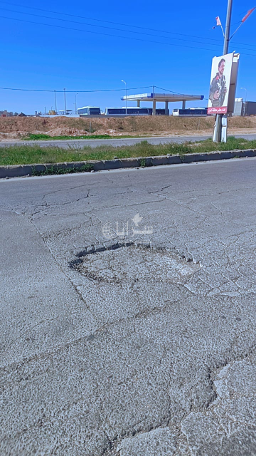 مواطنون يحذرون من كارثة محتملة على طريق بغداد الدولي .. صور