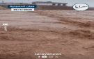 شاهد قوة السيول في معان بمنطقة الحسينية