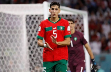 نجم المنتخب المغربي نايف أكرد مهدد بالغياب عن مونديال 2026
