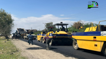 بدء صيانة طريق السكنة باتجاه الشونة والكرامة